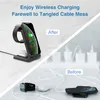 3 in 1 Wireless Cellphone Charger Stand 10W Fast Charging Wireless Charger For iPhone Watch Airpods