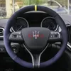 For Maserati Ghibli Levante quattroporte GT DIY custom suede special handsewn steering wheel cover6678483