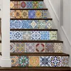 Stickers muraux Peel And Stick Tile Backsplash Escalier Riser Stickers DIY Mexicain Traditionnel Talavera Étanche Décor À La Maison Escalier D1