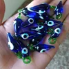 50pcs Handmade Lampwork Beads Pendants 30mm Blue Chilli Pepper Eye Lampwork Bead Pendant Jewelry Making Decorative accessories351E