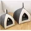 Vendita calda Pet Cat Bed Gatti indoor House Warm Travel Small for Kitten Mats Dog Nest Cave pieghevole Cute Sleeping Winter Products 201111