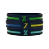 100PCS Line with Cancer Ribbon Silicone Bracelet Adult Size Ink Filled Logo Flexible And Strong