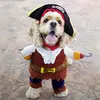 Zabawna Halloween Pet Dog Kostiumy Pirate Garnitur Cosplay Odzież Dla małych Średnich Psy Koty Chihuahua Puppy Odzież Produkty 220104