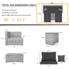 5 Stück Outdoor Möbel Wicker Sektional Sofa Set US Stock Stock A23