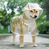 彼はペットレインコート屋外透明なフード付きマントレインコート防水犬ジャケットファッション犬服t200328