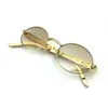 2023 designer glasögon modell lyxglasögon män rostfritt stål optisk ram guld för kvinnor runda mens solglasögon solglasögon
