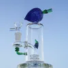 Único pêssego Frutas Bong 7 polegadas de altura tubulações de água de vidro com bacia Perc Showerhead Percolator 14 milímetros Feminino Joint Dab Rigs Heady Bongs Grosso