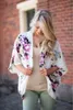 Kobiety Kwiatowy Suntan Cardigan Coat Batwing Rękaw Bluzyka Okładka Lato Szyfonowa Plaża Cape Bikini Cover-Ups Loose Kimono Beachwear M2901