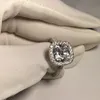 Lesf Bridal Sieraden 925 Sterling Silver For Women Ring 3 CT Cushion Cut Synthetic Diamond Engagement Bruiloft Geschenk J011225931441098777