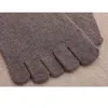 5 paar / partij Winter Mannen Vijf vingers Sokken Korte Harajuku Wol Solid Business Anti-Bacteriële Ademend Warme sokken met Toes Merk