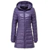 Parkas Mujers Marca Mulheres Long Thin Light Down Jaqueta Mulheres Outono Inverno Com Capuz Zipper Parkas Jaqueta Casaco Feminino Casacos 201103