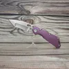 Evil Eyes Custom Folding Knife SMF CC # 61 Titanhandtag Tanto Nightmare Hög hårdhet M390 Blad Stark Utomhusutrustning Taktiska Verktyg Camping EDC Jaktknivar