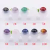 10 Colors Natural Gemstone Essential Oil Roller Ball Bottles Crystal Stone Clear Perfumes Oils Liquids Roll On Bottle