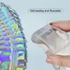 100Pcs Holographic Ziplock Bags Bath Salt Cosmetic Eyelash Packaging Bag Mini Aluminum Foil Thick Reusable Food Storage Bag 201021241o