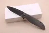 US Shipping Smke Knives Rask 사용자 정의 플리퍼 포켓 접이식 나이프 다마스커스 블레이드 TC4 티타늄 손잡이 생존 전술 캠핑 나이프