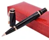 Krokodil Classic Black Rollerball Pen, Noble Ruby på toppen med Golden Clip Skriva Presentpenn Box Valfri för Office Business 201202