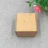 30pcs / lot 4x4x2.5cm Coloré Kraft Papier Bijoux Emballage Petite Boîte-Cadeau Pour Savon À La Main Bonbons De Mariage jllYvv