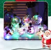 最新の導かれたカラフルなクリスマスボール新製品クリエイティブスノーフレーク透明なクリスマスボールクリスマスお祝いの飾り