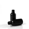 Black Glass Vials With Black Screw Cap And Euro Dropper Essential Oil Aromatherapy Sample Bottles 10ml 15ml 20ml 30ml 50ml 100ml