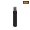 10ml Matte Black Glass Perfume Fine Mist Spray Bottle Sample bottles With plastic Mist sprayer Lotion Pump Refillable Empty Container LX342