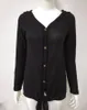 Ladies Women's Knitted Cotton Cardigans Tops Sweaters Full Sleeves V-Neck Plus Sizes S-XXL