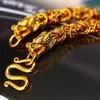 Massive Mens Dragon Design 18k Yellow Gold Filled Mens Collier Chaîne Lien Classique Bijoux Cadeau
