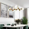 2020 New Nordic Loft Glass Ball Pendant Lights Creative Molecule Design Winehouse Living Room Kitchen Bar E14 Hängande ljusarmaturer