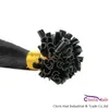 Jet Black Micro Link Estensioni dei capelli con punta a U 50 g / set 100 ciocche n.