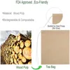 100ピース/ロットルーズリーフフィルターバッグコーヒーツール自然な未漂白の空の紙の注入紙の注入紙の木製の色