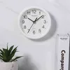 Minimalistische kleine muurklokken met frame transparant plastic snoep kleuren mute 15cm opknoping horloge klok woonkamer home decor H1230