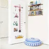 Pink Crane Engineer Car Height Measure Wall Sticker For Children Room Cartoon Mural Pvc Growth Chart Home Decals Art Wallposter 201130