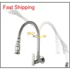 Wall Mounted Sprayer Kitchen Faucet Cold Water Single Handle Chrome Flexible Hose Mixer Taps qylUxz packing2010
