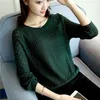 White Hollow Out Sweater Women Casual Knit Base Sweater långärmad O Neck Fashion Loose Elegant Slim Sweater Female Tops 4XL 201224