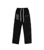 2023 Hot Sale Men's Pants High Street Side Row Slit Terry Cloth Jacquard Embrodery Casual Pants