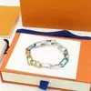 Luxurys Charm Bracelets Desingers Sterling Classique Coloré Rétro Bambou Bracelet Couleur Correspondant Chaîne Couple Collier Hommes et Femmes Simple Tendance bon agréable