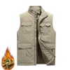 남자 가을 새로운 두꺼운 후드 민소매 조끼 자켓 양복 조끼 남자 겨울 패션 캐주얼 방수 코튼 패딩 조끼 8XL 201120