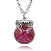 Ожерелья с подвесками из морских водорослей, стеклянный шар, ожерелье из натуральных твердых кристаллов, подвески для девочек, яркие цвета, Jewelry1242Z