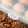 15 celler kylskåp ägg hållare Förvaringslåda Enskikt plast kylskåp mat ägg lagringslåda kök lagring