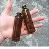 2 мл 5 мл 10 мл янтаря с пробкой пустые маленькие коричневые крошечные мини -стеклянные бутылки валиков контейнер jllqvt320j