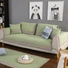 Eenvoudige katoenen linnen weven sofa cover anti-vuile bank slipcovers woonkamer sectionele koffer voor sofa 1pc home sofa decor mat 201119