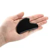 Creative Heart Form Natural Jade Guasha Board Massage Holdhand Skin Care Board Chinese Portable Gua Sha Scraping Massager Tool