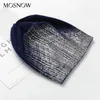 Beanie/Skull Caps Mosnow Women's Hats Shining Wool Knitte 2021秋のファッションブランドハット女性スカリーボンネット＃MZ7151