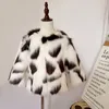 Manteau d'hiver pour veste en fausse fourrure multicolore pour enfant Baby girl glam Girls 201104