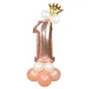 Numero Palloncino Decorazione di buon compleanno Palloncini in oro rosa Festa di un anno Bambini Neonato Ragazza Ghirlanda per adulti Forniture 20220224 Q2