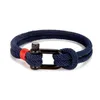 Mkendn-pulsera de cuerda de supervivencia con grillete de doble hebra náutica para hombre y mujer, joyería de emergencia de rescate para acampar al aire libre, 4399790