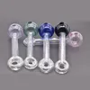 New Desiger Glass Oil Burner Pipe Collana 12cm Hand Smoking Spoon Pipes con diversi Balancer Dry Herb Bowl all'ingrosso