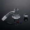 Quartz Banger 2mm Acessórios de fumantes de espessura 45 90 graus Borda de 10 mm de 14 mm com articulação macho com spinner ruby ​​pérolas liquidificador unhas