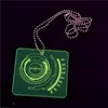 Nuova collana con ciondolo hacker futuristico per donna Collane in acrilico verde neon Gioielli alla moda Accessori fantastici per uomo206q