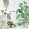 Adesivos de Parede Nordic Planta Tropical Monstera Folhas de Jardim Pequeno Fresco Porta Decoração Papel Auto-adesivo