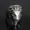2020 hot sale Gold silver color Lion 's head Men Hip hop rings fashion punk Animal shape ring male Hiphop jewelry gifts